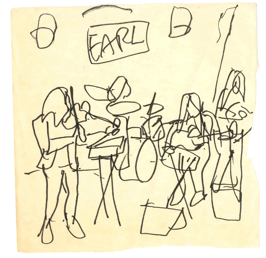 Martin Misi Band at EARL. Drawn by Jon Ciliberto